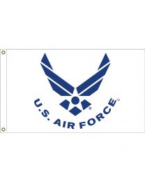 USAF Symbol Flag 3 X 5-White