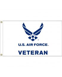 USAF Veteran Flag 3 X 5-White