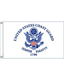 USCG Flag-white : 3 x 5