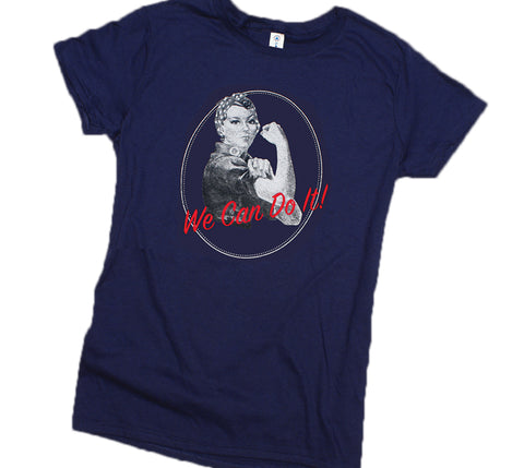 Rosie the Riveter T-Shirt-Blue