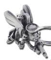 Seabee Key Chain-Pewter-K417