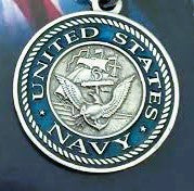 US Navy Logo Key Chain-Pewter-K637