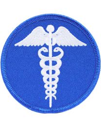 Medic, Caduceus Patch-Blue/White