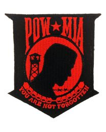 POW MIA, Red/Black Patch