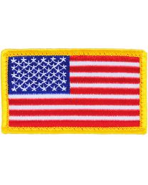 Flag, USA, Rect. Gold Patch