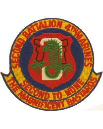 USMC,02ND BN 4TH Patch