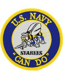 USN Seabees Gold Patch