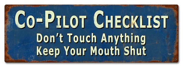 Co-Pilot Checklist Sign