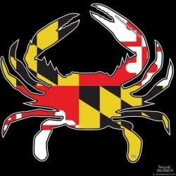 MD Crab Flag Decal